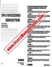 View DR-210HD Castellano pdf User manual